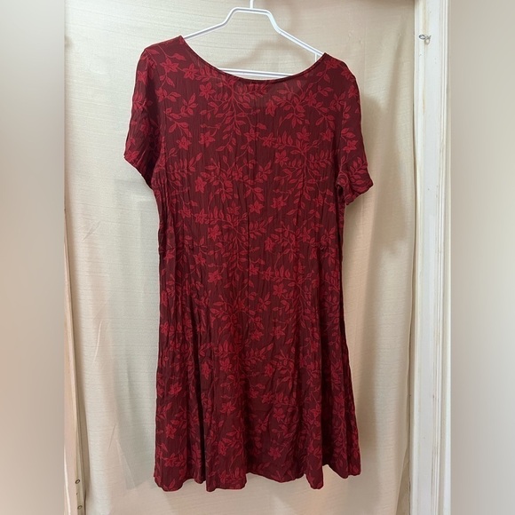 ⚫️ BOGO Eddie Bauer women’s midi adjustable button floral dress size large - Picture 6 of 7